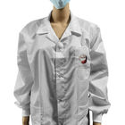 Anti blusa branca estática do ESD da grade de 5mm para a sala de limpeza